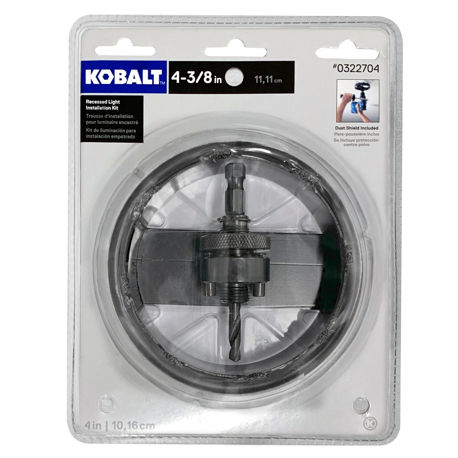 Kobalt Hole Saws & Kits 4-3/8-in Carbide-Grit Arbored Recessed Lighting Hole Saw 1 Kobalt Hole Saws & Kits 4-3/8-in Carbide-Grit Arbored Recessed Lighting Hole Saw
