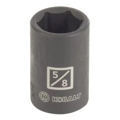 Kobalt Impact Sockets & Impact Socket Sets Standard (SAE) 1/2-in Drive 5/8-in 6-Point Impact Socket