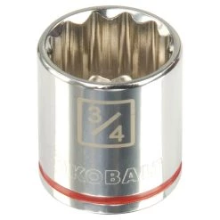 Kobalt Sockets & Socket Sets Standard (SAE) 3/8-in Drive 12-point 3/4-in Shallow Socket