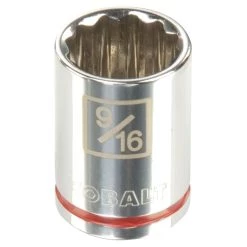 Kobalt Sockets & Socket Sets Standard (SAE) 3/8-in Drive 12-point 9/16-in Shallow Socket