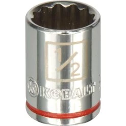 Kobalt Sockets & Socket Sets Standard (SAE) 1/4-in Drive 12-point 1/2-in Shallow Socket