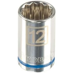 Kobalt Sockets & Socket Sets Metric 3/8-in Drive 12-point 12-mm Shallow Socket