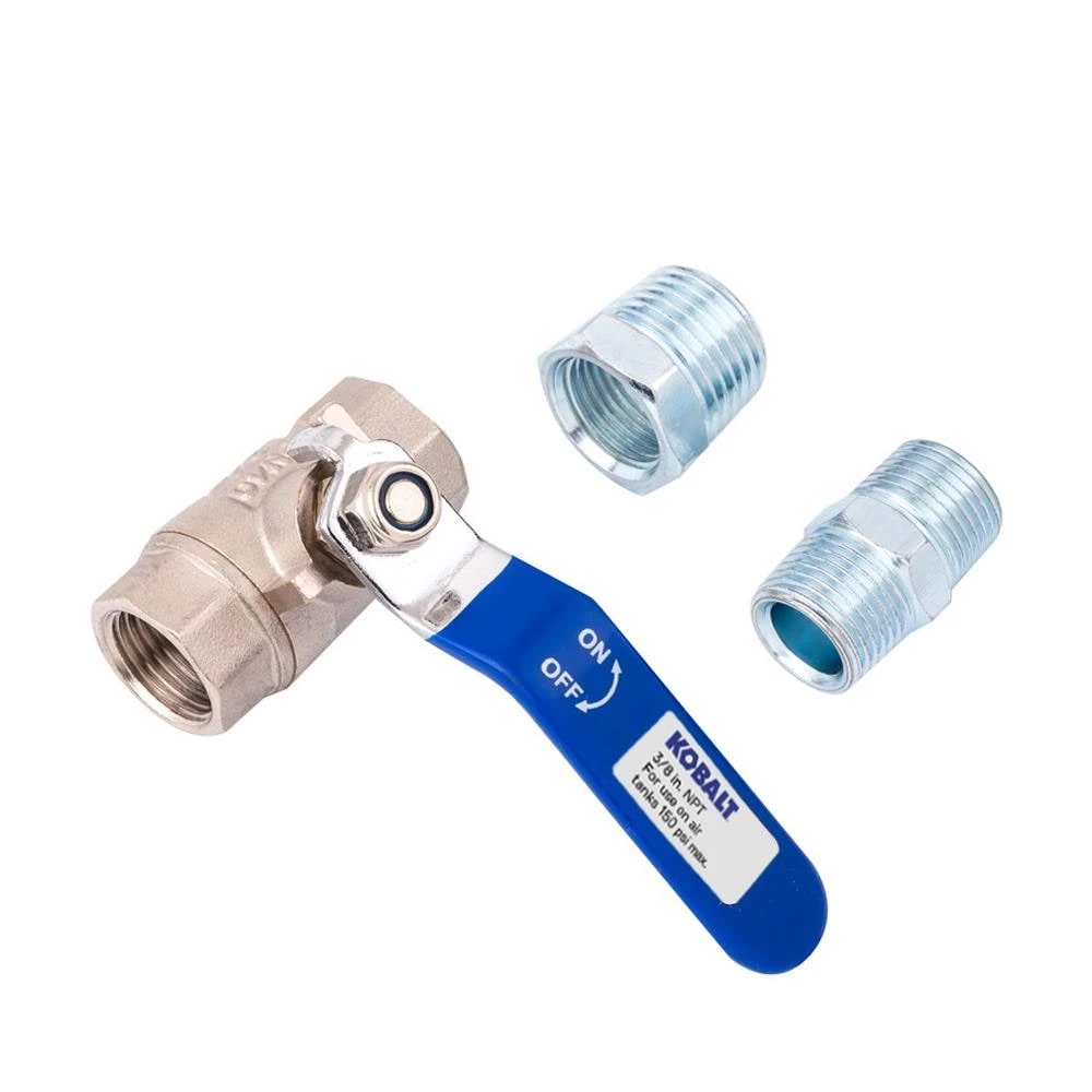 Kobalt Air Compressor Accessories NPT Shut Off Kit with 1/2-in Port-3/8-in 1 Kobalt Air Compressor Accessories NPT Shut Off Kit with 1/2-in Port-3/8-in
