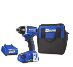 Hot Sale Kobalt Shop 32 Kobalt Impact Drivers 24-volt Max Variable Speed Brushless Cordless Impact Driver (1-Battery Included)