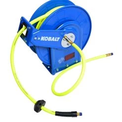 Kobalt Air Compressor Hoses 3/8-in 50-ft Poly Hybrid Air Hose with Retractable Hose Reel 10 Kobalt Air Compressor Hoses 3/8-in 50-ft Poly Hybrid Air Hose with Retractable Hose Reel -Hot Sale Kobalt Shop 07744302