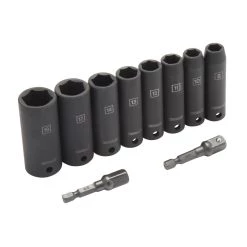 Kobalt Impact Sockets & Impact Socket Sets 10-Piece Metric 3/8-in Drive Set 6-Point Impact Socket Set