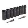Kobalt Impact Sockets & Impact Socket Sets 10-Piece Standard (SAE) 3/8-in Drive Set 6-Point Impact Socket Set