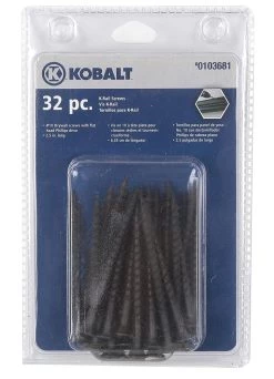 Kobalt Slatwall & Rail Storage Systems 32-Piece 2.5-in Black Phosphate Steel Multipurpose Accessory Kit -Hot Sale Kobalt Shop 08776826