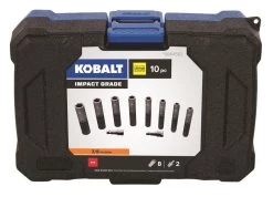Kobalt Impact Sockets & Impact Socket Sets 10-Piece Standard (SAE) 3/8-in Drive Set 6-Point Impact Socket Set 8 Kobalt Impact Sockets & Impact Socket Sets 10-Piece Standard (SAE) 3/8-in Drive Set 6-Point Impact Socket Set -Hot Sale Kobalt Shop 08822228