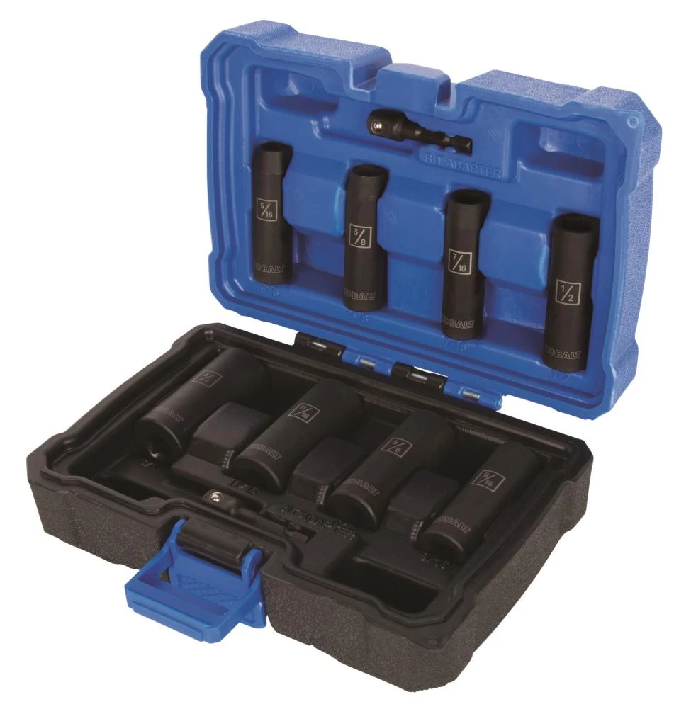 Kobalt Impact Sockets & Impact Socket Sets 10-Piece Standard (SAE) 3/8-in Drive Set 6-Point Impact Socket Set 2 Kobalt Impact Sockets & Impact Socket Sets 10-Piece Standard (SAE) 3/8-in Drive Set 6-Point Impact Socket Set - Image 2