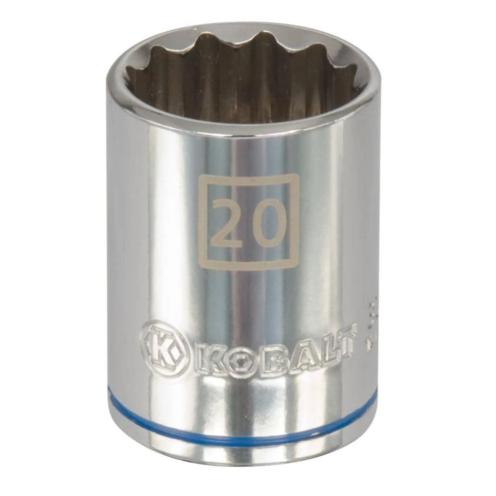 Kobalt Sockets & Socket Sets Metric 1/2-in Drive 12-point 20-mm Shallow Socket 1 Kobalt Sockets & Socket Sets Metric 1/2-in Drive 12-point 20-mm Shallow Socket