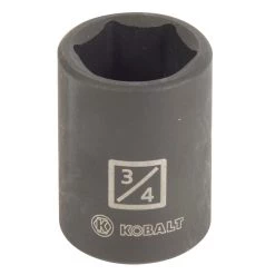 Kobalt Impact Sockets & Impact Socket Sets -Piece Standard (SAE) 1/2-in Drive 3/4-in 6-Point Impact Socket