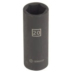 Kobalt Impact Sockets & Impact Socket Sets Metric 1/2-in Drive 20mm 6-Point Impact Socket