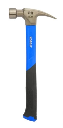 Kobalt Hammers 20-oz Smooth Face Steel Head Fiberglass Claw Hammer
