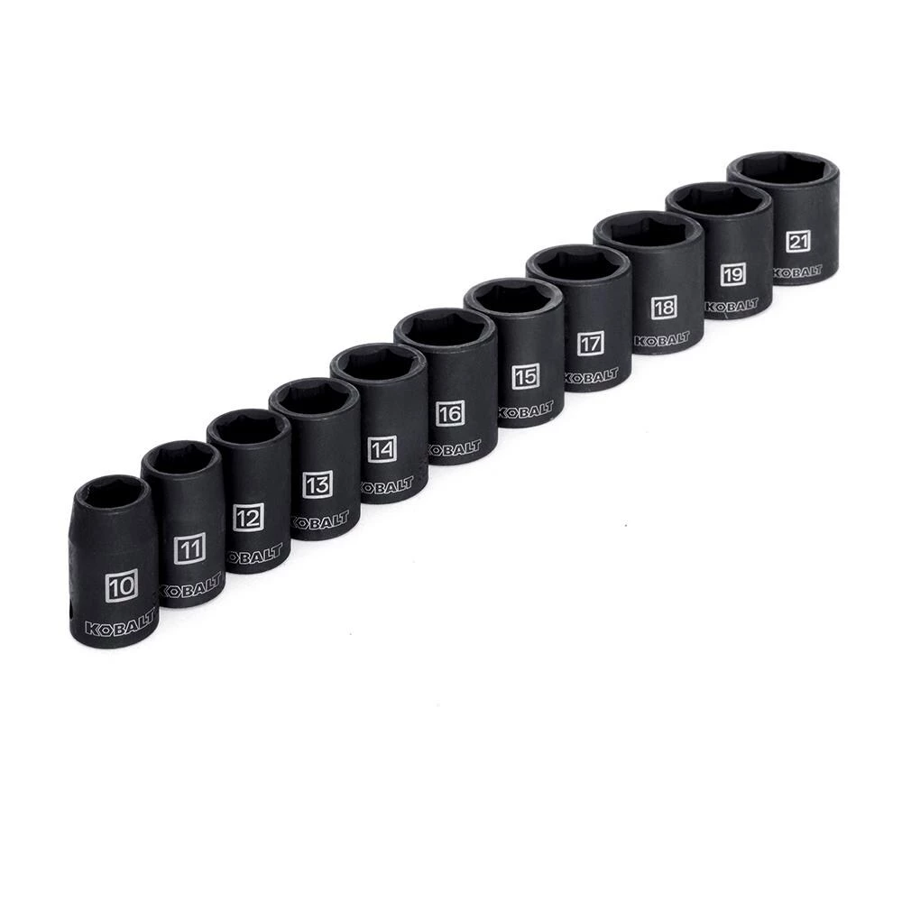 Kobalt Impact Sockets & Impact Socket Sets 11-Piece Metric 3/8-in Drive Set 6-Point Impact Socket Set 3 Kobalt Impact Sockets & Impact Socket Sets 11-Piece Metric 3/8-in Drive Set 6-Point Impact Socket Set - Image 3