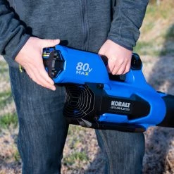 Kobalt Cordless Electric Leaf Blowers 80-volt Max 630-CFM Brushless Handheld Cordless Electric Leaf Blower (Tool Only) 18 Kobalt Cordless Electric Leaf Blowers 80-volt Max 630-CFM Brushless Handheld Cordless Electric Leaf Blower (Tool Only) -Hot Sale Kobalt Shop 10216809