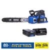 Kobalt Cordless Electric Chainsaws 80-Volt Max 18-in Brushless Cordless Electric Chainsaw 5 Ah (Battery & Charger Included)