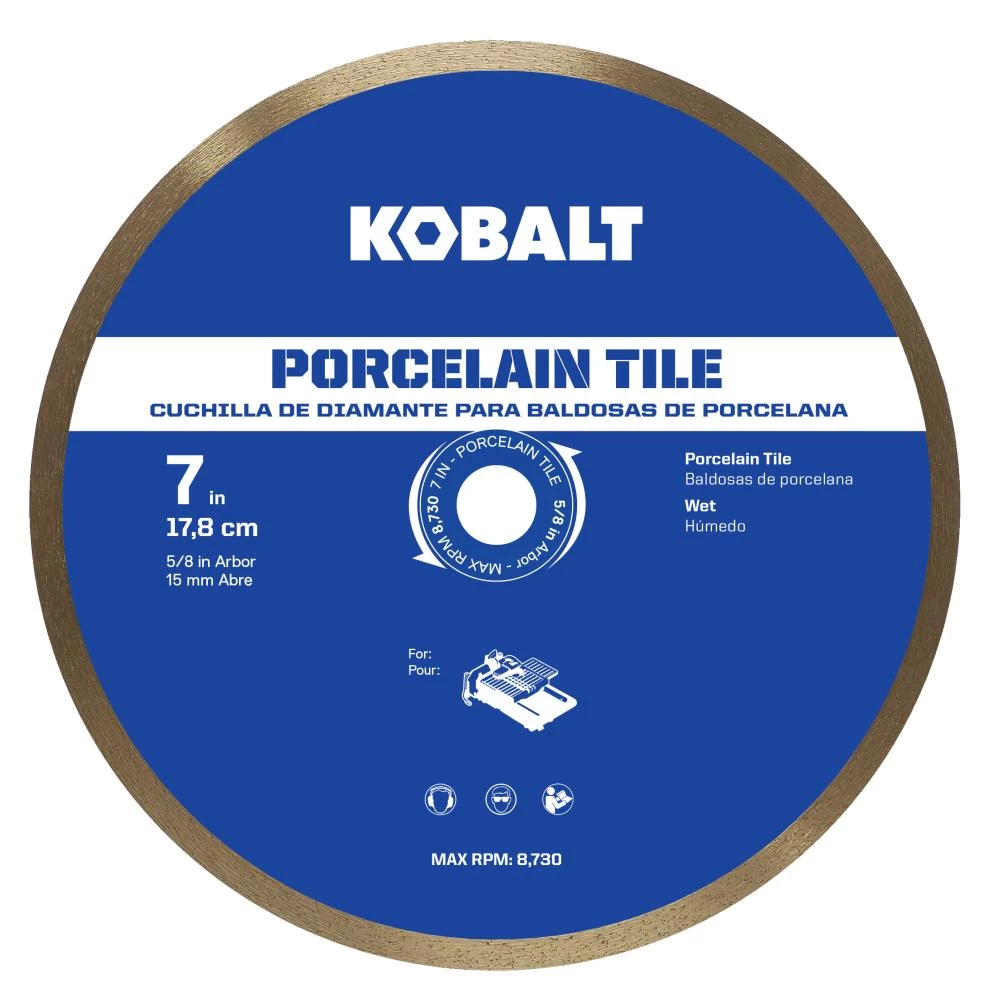 Kobalt Diamond Saw Blades 7-in Wet Porcelain Continuous Diamond Saw Blade 1 Kobalt Diamond Saw Blades 7-in Wet Porcelain Continuous Diamond Saw Blade