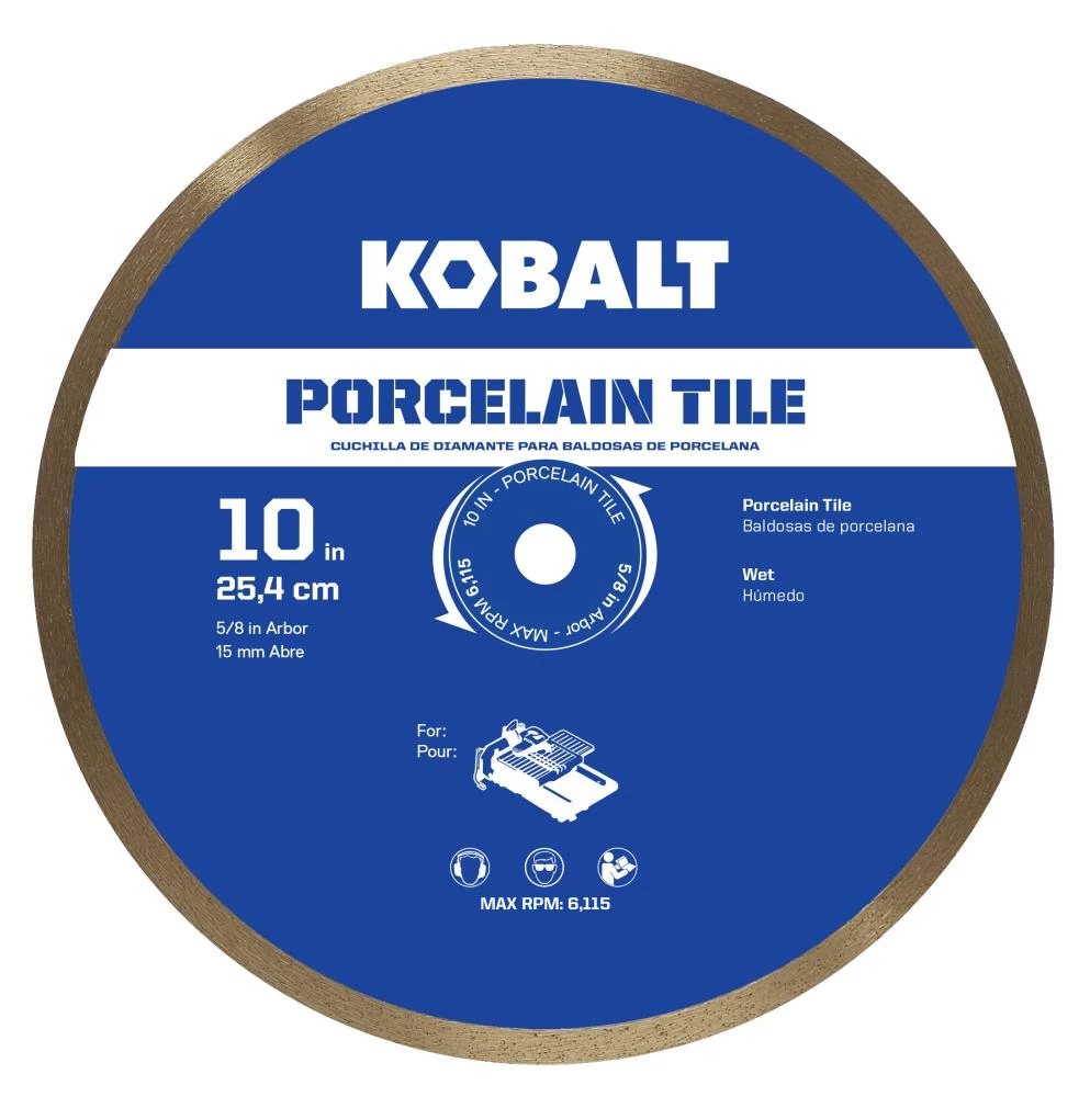Kobalt Diamond Saw Blades 10-in Wet Porcelain Tile Diamond Saw Blade 1 Kobalt Diamond Saw Blades 10-in Wet Porcelain Tile Diamond Saw Blade