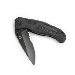 Kobalt Pocket Knives 3.5-in Stainless Steel Blade with Serration Pocket Knife