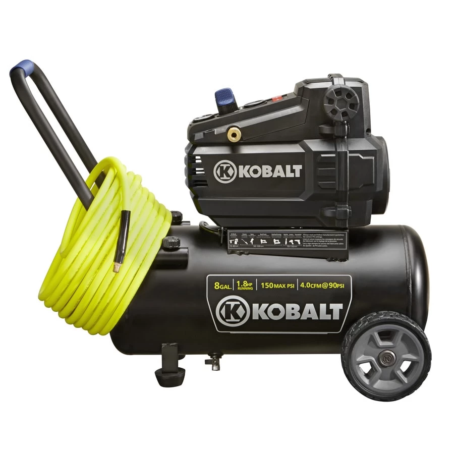 Kobalt Air Compressors 8-Gallon Single Stage Portable Electric Horizontal Air Compressor 8 Kobalt Air Compressors 8-Gallon Single Stage Portable Electric Horizontal Air Compressor - Image 8
