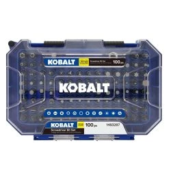 Kobalt Screwdriver Bits 1-in Set Steel Hex Shank Screwdriver Bit Set Screwdriver (100-Piece)