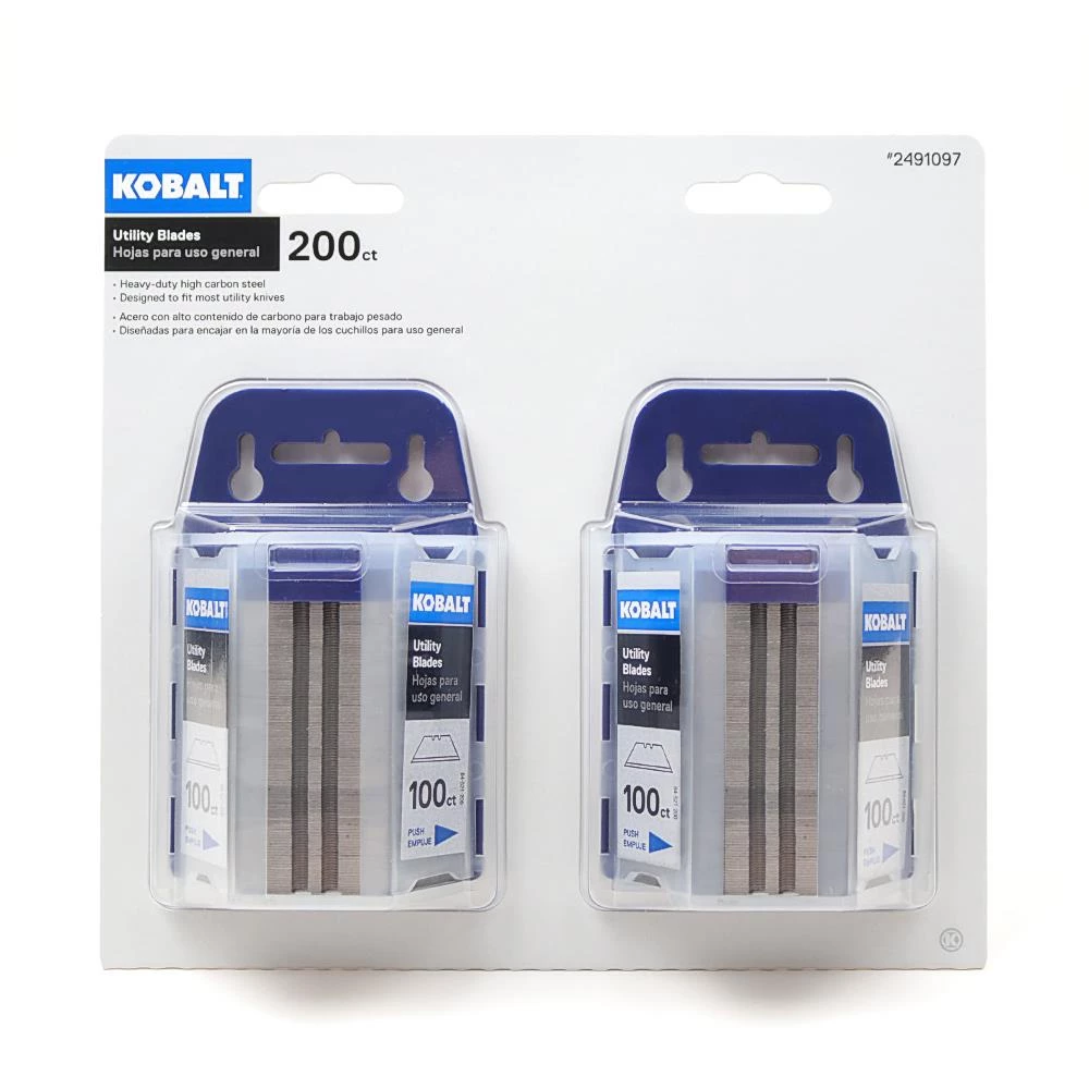 Kobalt Replacement Utility Blades Carbon Steel Utility Razor Blade(200-Pack) 1 Kobalt Replacement Utility Blades Carbon Steel Utility Razor Blade(200-Pack)