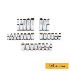 Kobalt Mechanics Tool Sets 118-Piece Standard (SAE) and Metric Combination Polished Chrome Mechanics Tool Set (3/8-in;) -Hot Sale Kobalt Shop 16006940