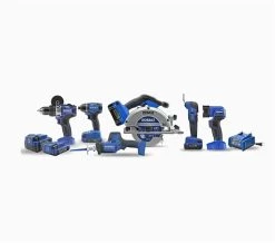 Hot Sale Kobalt Shop 16 Kobalt Power Tool Combo Kits Kobalt 24V max 6-Tool 24-Volt Max Brushless Power Tool Combo Kit Case (2-Batteries Included and Charger Included)
