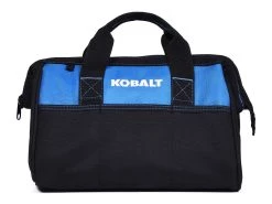 Kobalt Tool Bags Black/Blue Polyester 12-in Tool Bag