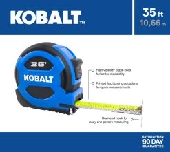 Kobalt Tape Measures Tape measure 35-ft Tape Measure 8 Kobalt Tape Measures Tape measure 35-ft Tape Measure -Hot Sale Kobalt Shop 16463702