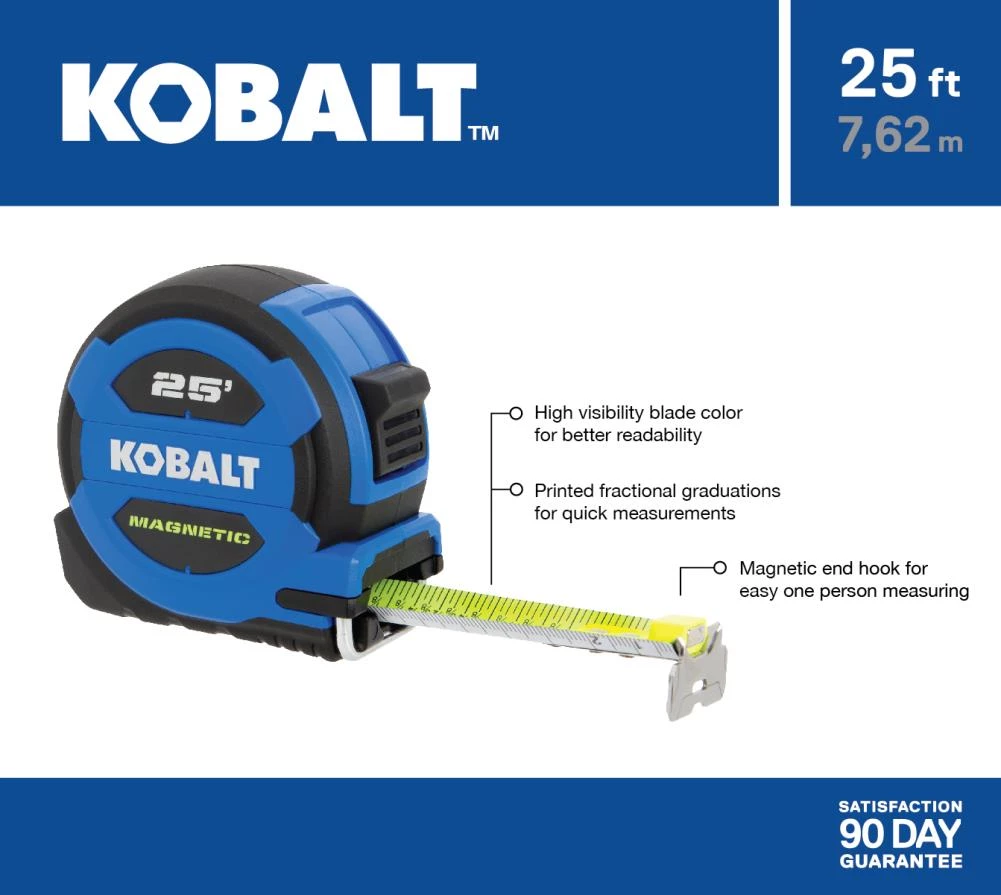 Kobalt Tape Measures Tape measure 25-ft Magnetic Tape Measure 4 Kobalt Tape Measures Tape measure 25-ft Magnetic Tape Measure - Image 4