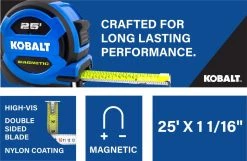 Kobalt Tape Measures Tape measure 25-ft Magnetic Tape Measure 9 Kobalt Tape Measures Tape measure 25-ft Magnetic Tape Measure -Hot Sale Kobalt Shop 16463832