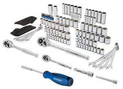 Kobalt Mechanics Tool Sets 138-Piece Standard (SAE) and Metric Combination Polished Chrome Mechanics Tool Set (1/4-in; 3/8-in) -Hot Sale Kobalt Shop 16501578 scaled