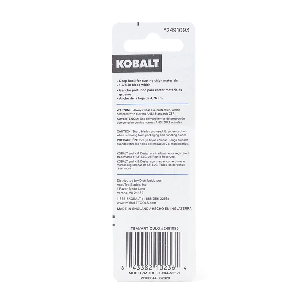 Kobalt Replacement Utility Blades Carbon Steel Hook Utility Razor Blade(5-Pack) 2 Kobalt Replacement Utility Blades Carbon Steel Hook Utility Razor Blade(5-Pack) - Image 2
