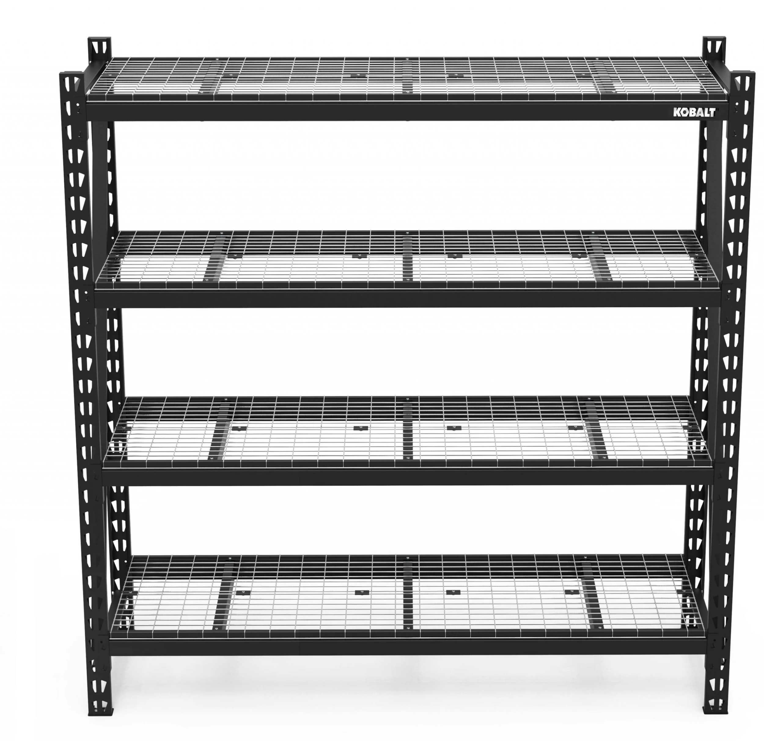 Kobalt Freestanding Shelving Units 84-in W x 24-in D x 84-in H 4-Tier Heavy Duty Steel Utility Shelving Unit 2 Kobalt Freestanding Shelving Units 84-in W x 24-in D x 84-in H 4-Tier Heavy Duty Steel Utility Shelving Unit - Image 2