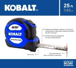 Kobalt Tape measures 25-ft Auto Lock Tape Measure -Hot Sale Kobalt Shop 16732140
