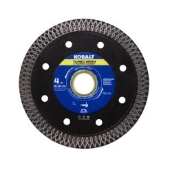 Kobalt Diamond Saw Blades 4-in Turbo Mesh Diamond Tile Saw Blade