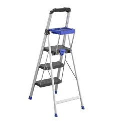 Kobalt Step Stools 3-Step 250-lb Capacity Gray Aluminum Foldable Step Stool -Hot Sale Kobalt Shop 17788091
