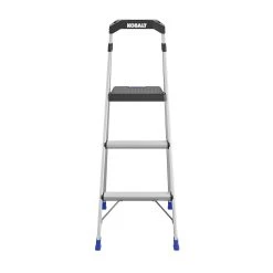 Kobalt Step Stools 3-Step 250-lb Capacity Aluminum Foldable Step Stool