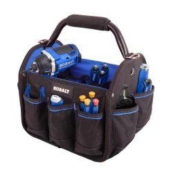 Kobalt Tool Bags Blue Black Polyester 12-in Tool Tote -Hot Sale Kobalt Shop 40642751 scaled