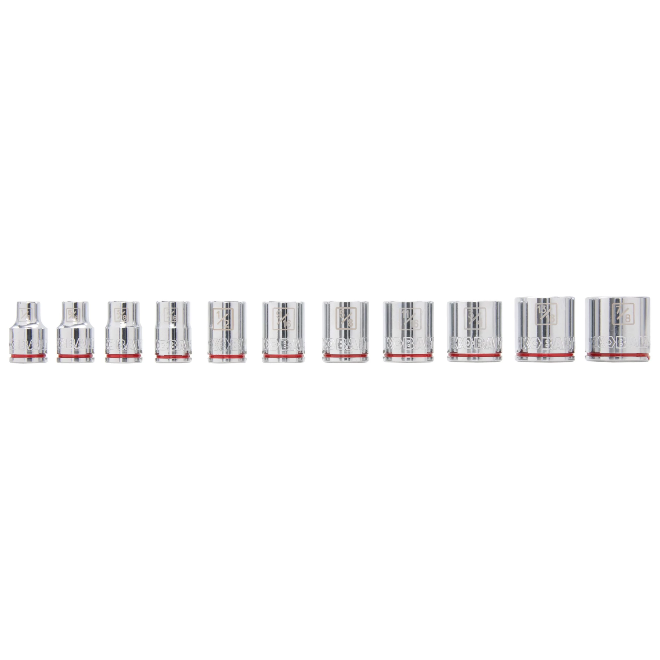 Kobalt Sockets & Socket Sets 11-Piece Standard (SAE) 3/8-in Drive 6-point Set Shallow Socket Set 1 Kobalt Sockets & Socket Sets 11-Piece Standard (SAE) 3/8-in Drive 6-point Set Shallow Socket Set