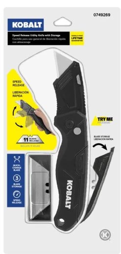 Kobalt Utility Knives Speed Release 10-Blade Folding Utility Knife with On Tool Blade Storage -Hot Sale Kobalt Shop 41467704