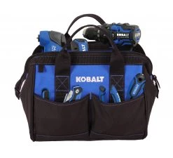 Kobalt Tool Bags Blue Black Polyester 12-in Tool Bag -Hot Sale Kobalt Shop 42143431 scaled