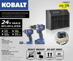 Kobalt Power Tool Combo Kits 2-Tool 24-Volt Max Brushless Power Tool Combo Kit Case (1-Battery Included and Charger Included) 12 Kobalt Power Tool Combo Kits 2-Tool 24-Volt Max Brushless Power Tool Combo Kit Case (1-Battery Included and Charger Included) -Hot Sale Kobalt Shop 42156025