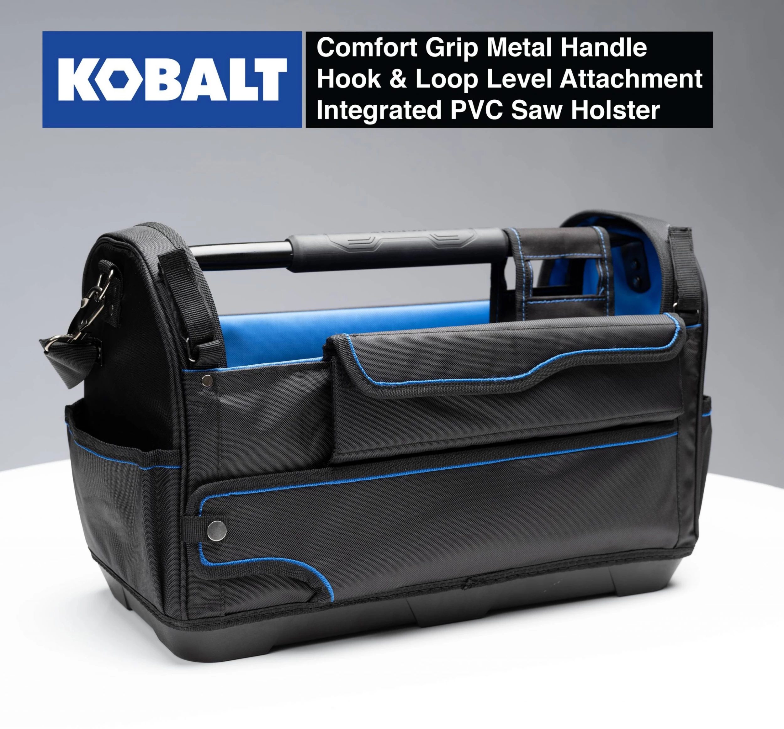 Kobalt Tool Bags Plumbing Tool Bag with Caddy Black, Blue Polyester 12.99-in 3 Kobalt Tool Bags Plumbing Tool Bag with Caddy Black, Blue Polyester 12.99-in - Image 3