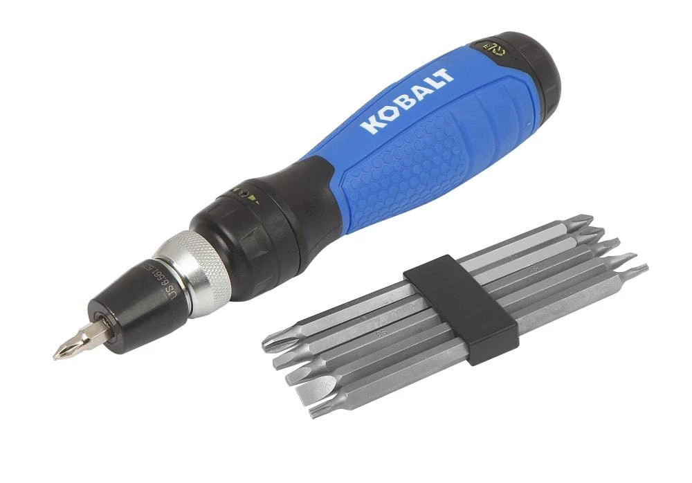 Kobalt Screwdrivers Ratcheting screwdriver set 10-Piece Plastic Handle Ratcheting Set Multi-bit Screwdriver Set 1 Kobalt Screwdrivers Ratcheting screwdriver set 10-Piece Plastic Handle Ratcheting Set Multi-bit Screwdriver Set