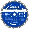 Kobalt Circular Saw Blades 6-1/2-in 24-Tooth Tungsten Carbide-tipped Steel Circular Saw Blade