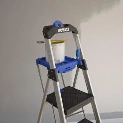 Kobalt Step Stools 3-Step 250-lb Capacity Gray Aluminum Foldable Step Stool -Hot Sale Kobalt Shop 43410325