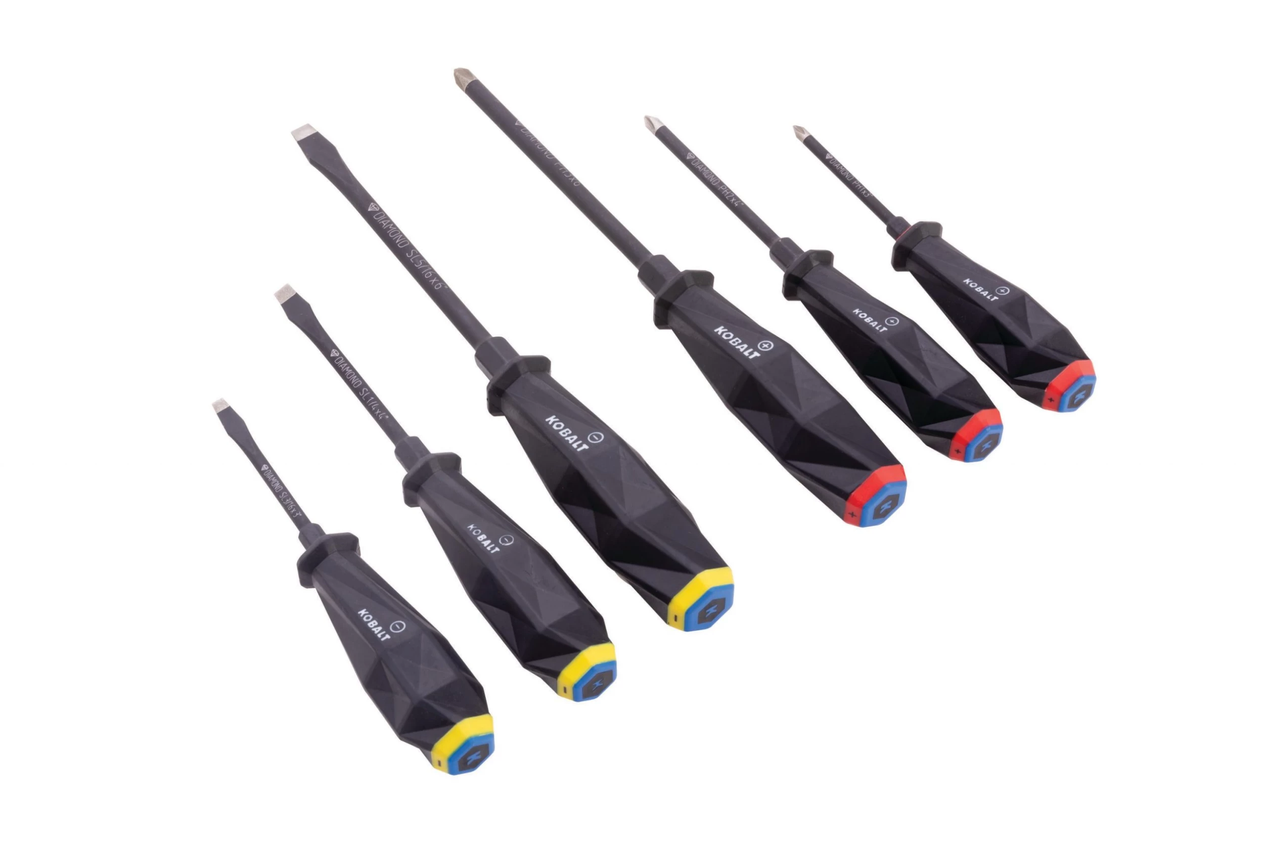 Kobalt Screwdrivers 6-Piece Tpr/Thermoplastic Rubber Handle Slottedhead and Phillips Screwdriver Set 1 Kobalt Screwdrivers 6-Piece Tpr/Thermoplastic Rubber Handle Slottedhead and Phillips Screwdriver Set